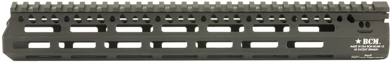 BCM MCMR13556BLK BCMGunfighter MCMR 13″ M-LOK, Free-Floating Style Made of Aluminum with Black Anodized Finish for AR-Platform