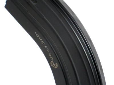 DuraMag 2865041206CPD SS  26rd 6.5 Grendel/6mm ARC for AR-15 Black w/ Blue Follower Detachable