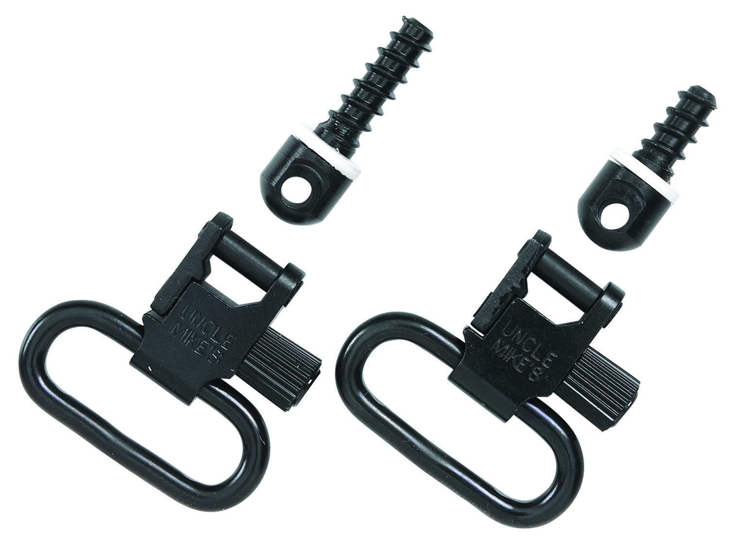 Uncle Mike’s 13113 Super Swivel  Quick Detach 115 RGS Tri-Lock Blued 1.25″ Loop for Rifles w/Wood Forend