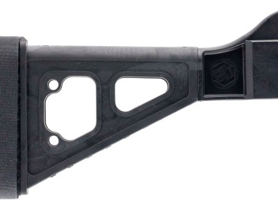 SB Tactical SBT01SB SBT  Side Folding Black Synthetic with  10.50″ OAL & Nylon Strap for H&K UMP, B&T APC (Tube Not Included)