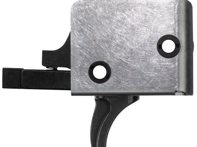 CMC Triggers 92501 Drop-In  Single-Stage Curved Trigger w/ 4-4.50 lbs Draw Weight & Black/Silver Finish