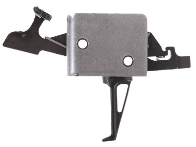 CMC Triggers 93504 Drop-In  Two-Stage Flat Trigger w/ 2-4 lbs Draw Weight & Black/Silver Finish