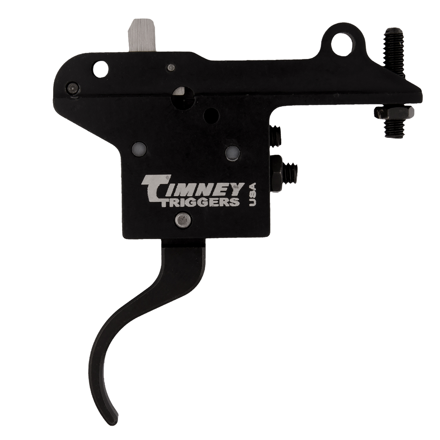 Timney Triggers 401 Featherweight  Curved Trigger with 3 lbs Draw Weight & Black Finish for Winchester 70 Right
