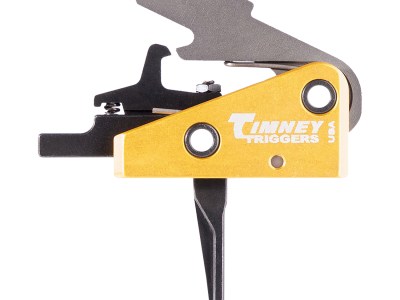 Timney Triggers 667SST Competition Trigger  Single-Stage Straight Trigger with 3 lbs Draw Weight & Black/Gold Finish for AR-15