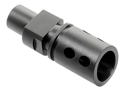 CMMG 57DA5BE Flash Hider  Black Steel with M12x1 LH Threads for 5.7x28mm FN PS90