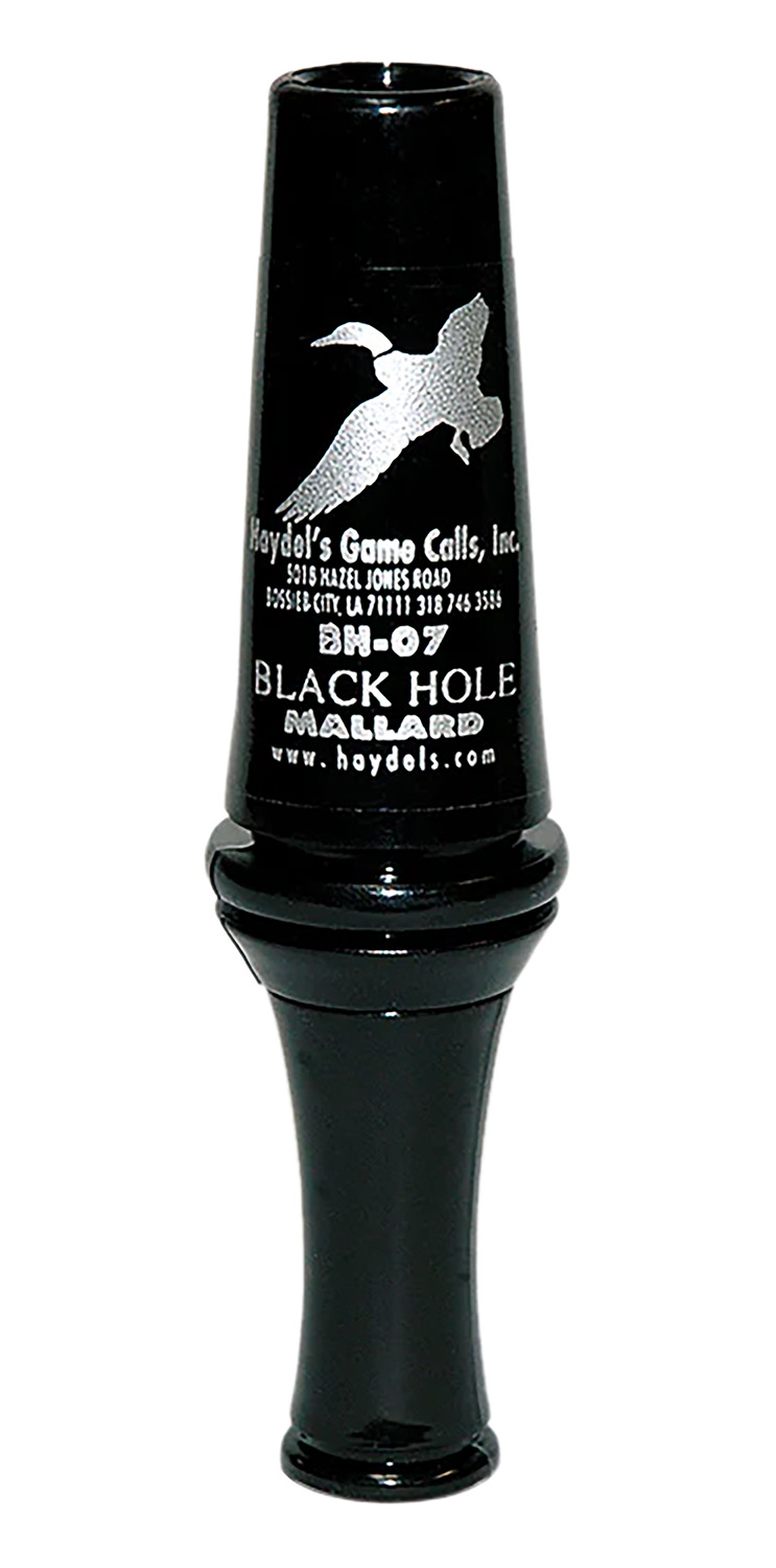 Haydel’s Game Calls BH07 Black Hole  Open Call Double Reed Mallard Sounds Attracts Ducks Black Polycarbonate