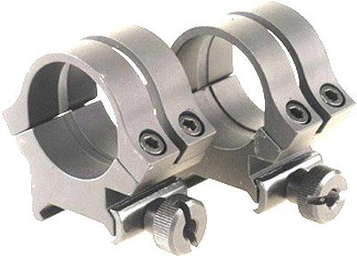 WEAVER RINGS DETACHABLE QUAD- – LOCK 1″ HIGH SILVER .332″