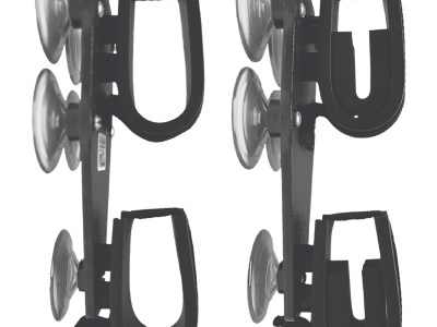 Rugged Gear 10020 Suction Cup Gun Rack Black Metal Universal