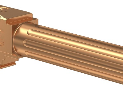 CMC Triggers 75524 Match Precision  9mm Luger 4.01″ Fluted/Match Grade Bronze DLC Stainless Steel, Compatible w/ Glock 19 Gen3-4