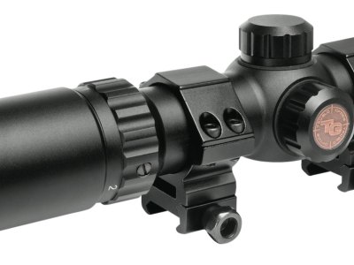 Truglo TG8514BC Tru-Brite 30 Hunter 1-4x 24mm Obj 92.6-23.03 ft @ 100 yds FOV 30mm Tube Black Finish Circle Duplex