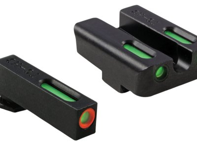 TruGlo TG13GL1PC TFX Pro  Black | Green Tritium & Fiber Optic Orange Outline Front Sight Green Tritium & Fiber Optic Rear Sight