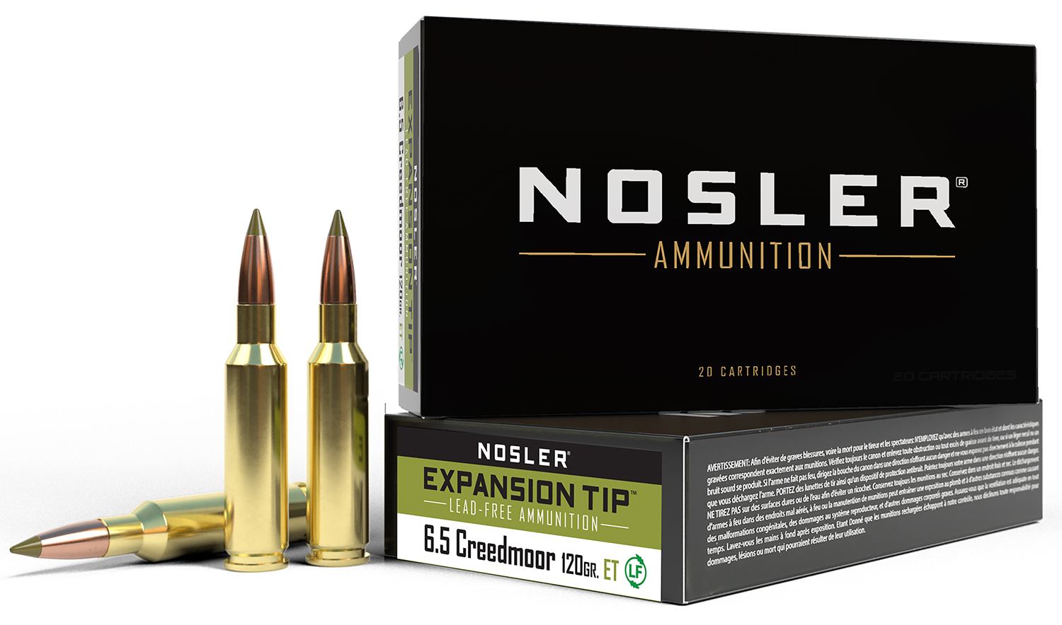 Nosler 40398 E-Tip  6.5Creedmoor 120gr E Tip Lead Free 20 Per Box/10 Case