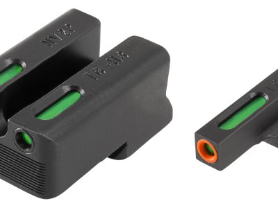 TruGlo TG13NV4PC TFX Pro  Black | Green Tritium & Fiber Optic Orange Outline Front Sight Green Tritium & Fiber Optic Rear Sight