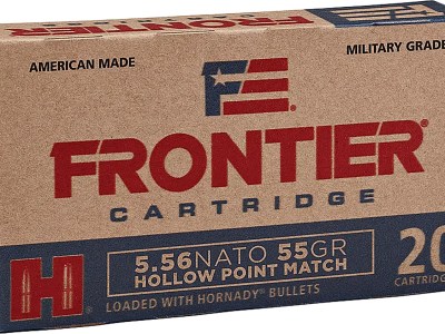 Frontier Cartridge FR240 Centerfire Rifle  5.56x45mmNATO 55gr Hollow Point Match 20 Per Box/25 Case