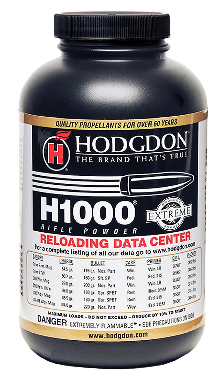 Hodgdon 10001 Extreme H1000 Rifle Powder Multi-Caliber 1 lb