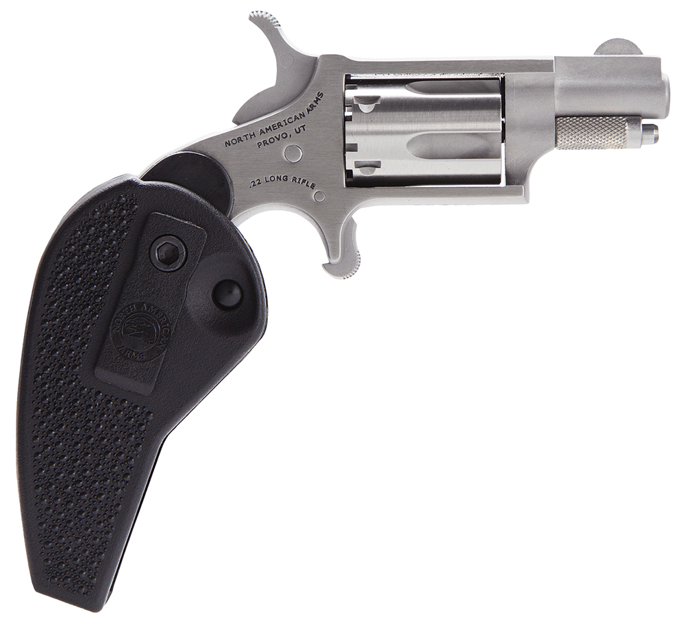North American Arms 22LRHG Mini-Revolver  22 LR 5 Shot 1.13″ Stainless Barrel, Frame & Cylinder, Black Synthetic Holster Grip, Exposed Hammer
