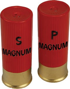 RIVERS EDGE SHOTSHELL SHAPED – SALT & PEPPER SHAKERS