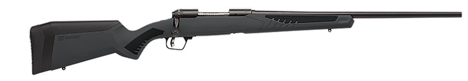 Savage Arms 57042 110 Hunter Full Size 300 Win Mag 3+1 24″ Matte Black Button-Rifled Barrel, Matte Black Drilled & Tapped Carbon Steel Receiver, Adj AccuStock Matte Gray Synthetic Stock, Right Hand