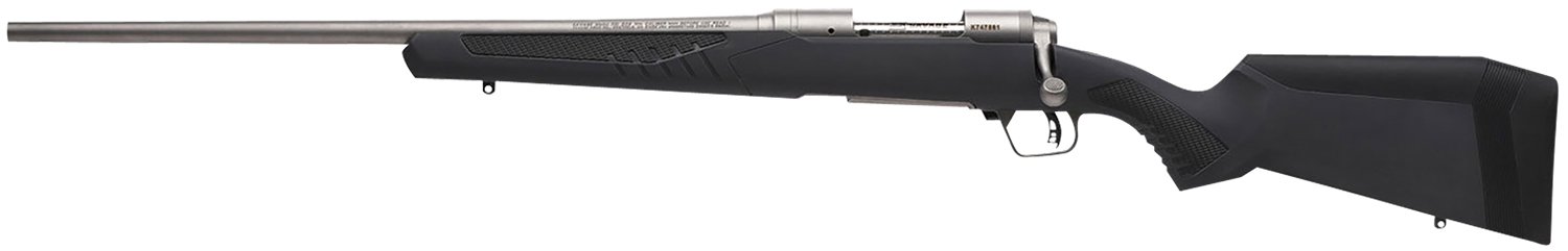 Savage Arms 57085 110 Storm Full Size 223 Rem 4+1 22″ Matte Button-Rifled Barrel, Matte Drilled & Tapped Stainless Steel Receiver, AccuStock Matte Gray Synthetic Stock, Left Hand