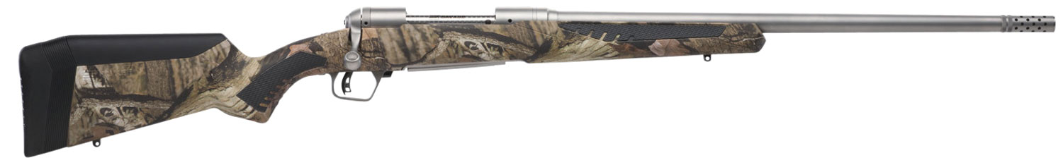 Savage Arms 57069 110 Bear Hunter 300 WSM 2+1 23″ Matte Stainless Steel Straight Fluted Barrel, Mossy Oak Break-Up Country Fixed Sporter w/AccuFit Stock, Right Hand