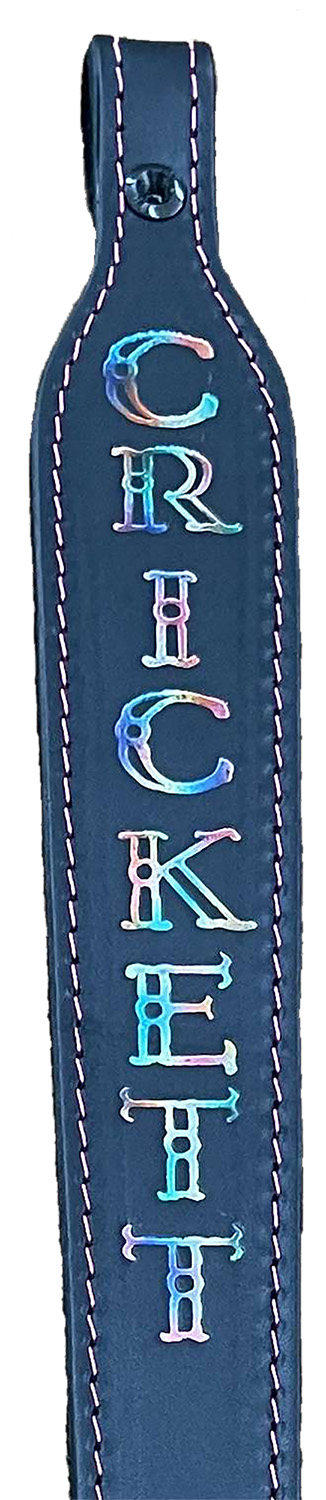 Crickett KSA802 Rifle Sling  Black w/ Pink Stitching Leather 23″ OAL Rifle