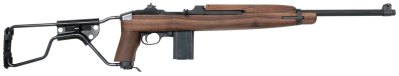 Auto-Ordnance AOM150 M1 Carbine Paratrooper 30 Carbine  18″ Barrel 15+1, Black Parkerized Metal Finish, Black Folding Stock, Wood Grip, Crossbolt Safety