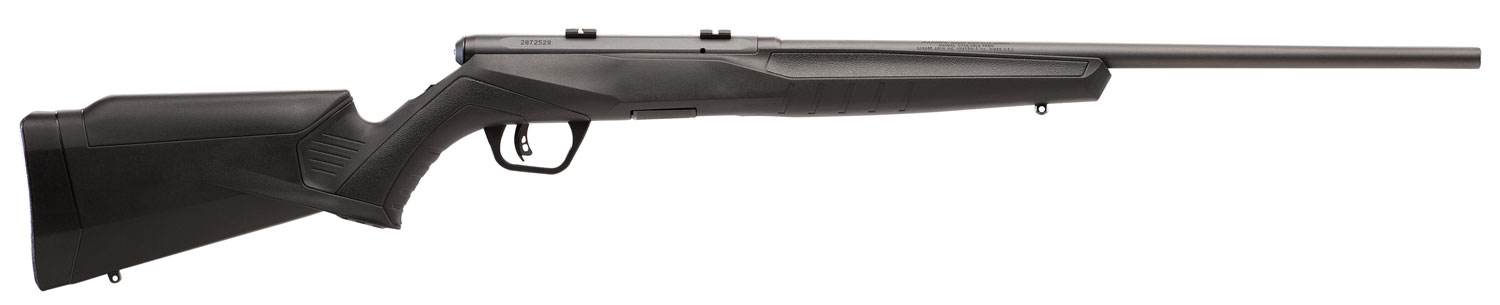 Savage Arms 70540 B Series F Full Size 22 WMR 10+1 21″ Matte Black Button Rifled Barrel, Matte Black Drilled & Tapped Carbon Steel Receiver, Matte Black Fixed Synthetic Stock, Left Hand
