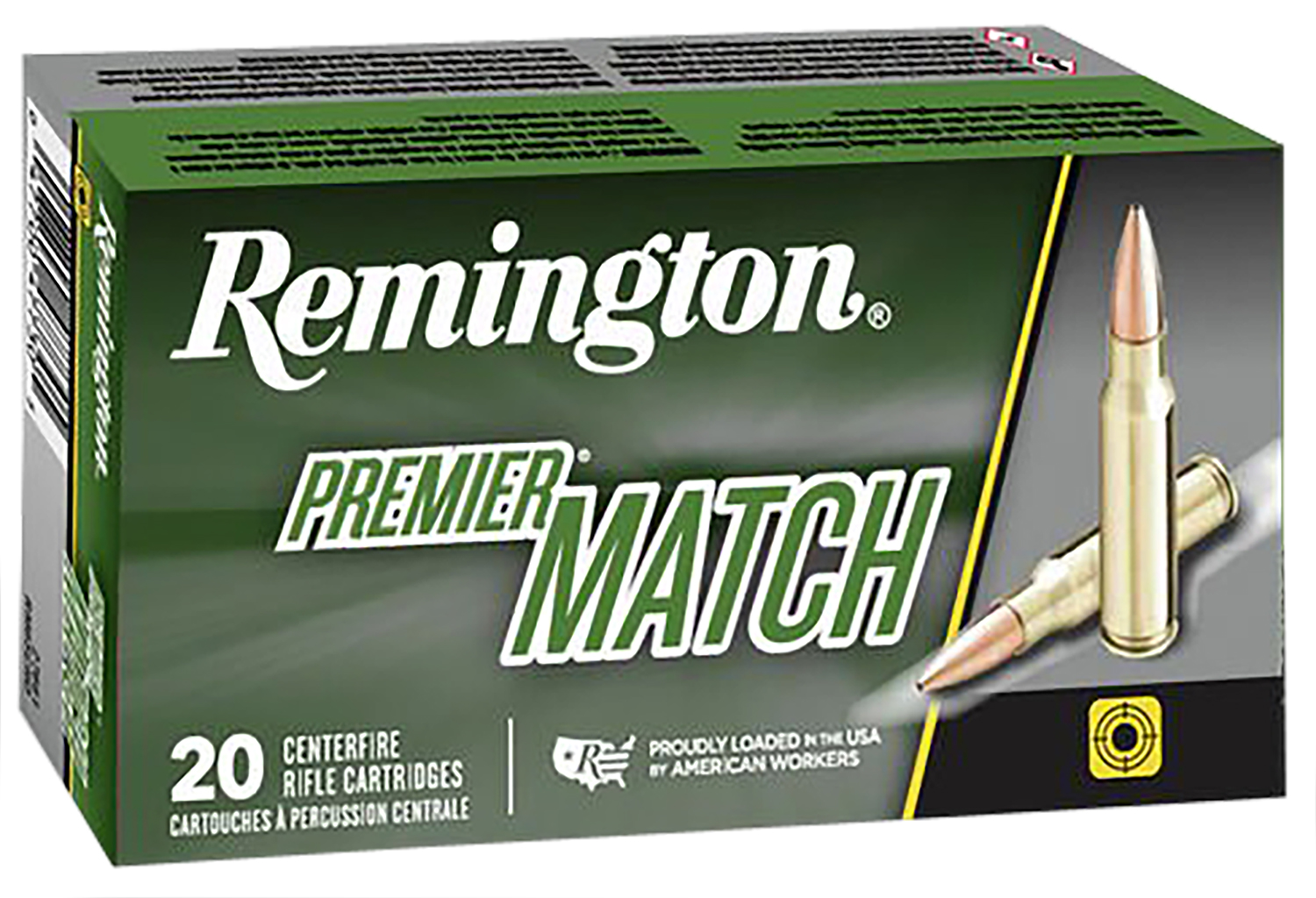 Remington Ammunition 21486 Premier Match 308Win 175gr Sierra MatchKing BTHP 20 Per Box/10 Case