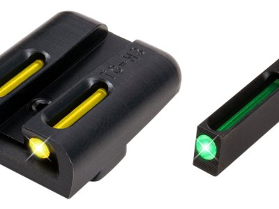 TruGlo TG131GT2Y TFO  Green/Tritium/Fiber Optic Front Sight-Yellow/Tritium/Fiber Optic Rear Sight Glock 20/21