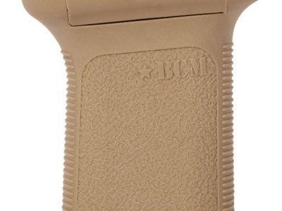 BCM VGSFDE BCMGunfighter Short Vertical Grip Made of Polymer With Flat Dark Earth Aggressive Textured Finish with Storage Compartment for Picatinny Rail