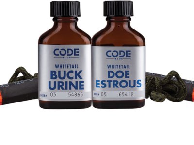Code Blue OA1074 Double Drag Combo  Deer Attractant Doe In Estrus/Buck Urine 1 oz Bottles