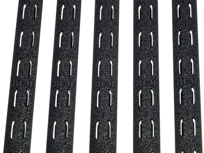 BCM KMRRPBLK5 Rail Panel Kit  AR Platform KeyMod 5.55″ Black Polymer 5 Pack