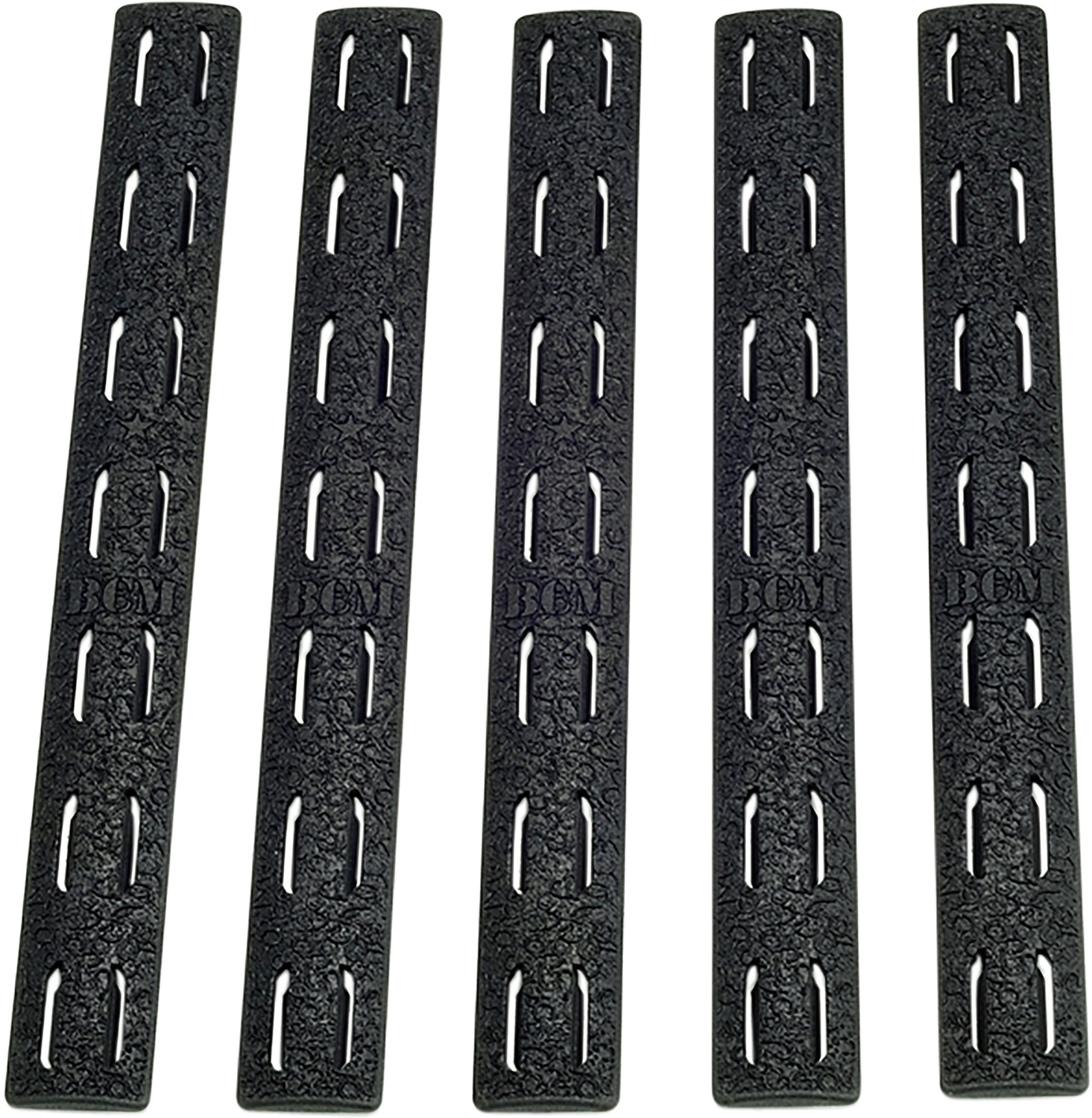 BCM KMRRPBLK5 Rail Panel Kit  AR Platform KeyMod 5.55″ Black Polymer 5 Pack