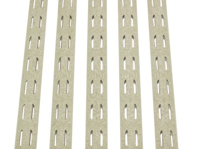 BCM KMRRPFDE5 KeyMod Rail Panel Kit  AR-15 Flat Dark Earth Polymer 5 Pack