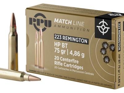 PPU PPM2232 Match  223Rem 75gr Hollow Point Boat Tail 20 Per Box/50 Case