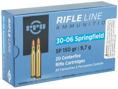PPU PP30061 Standard Rifle  30-06Springfield 150gr Soft Point 20 Per Box/10 Case