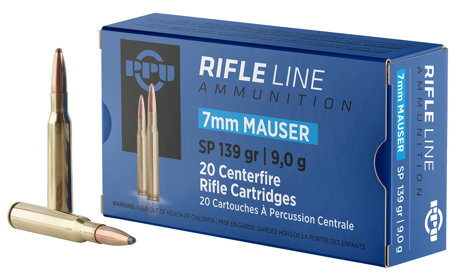 PPU PP7 Metric Rifle  7mmMauser 139gr Soft Point 20 Per Box/10 Case