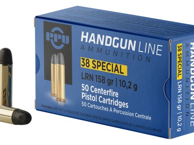 PPU PPH38SL Handgun  38Special 158gr Lead Round Nose 50 Per Box/10 Case