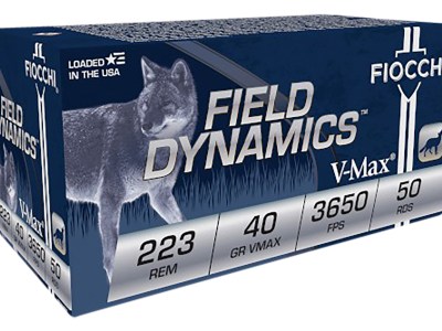 Fiocchi 223HVB50 Field Dynamics  223Rem 40gr Hornady V Max 50 Per Box/20 Case