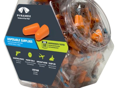 Pyramex PYDP1000BN Disposable Earplugs Foam 32 dB In The Ear Orange Adult 100 Pair