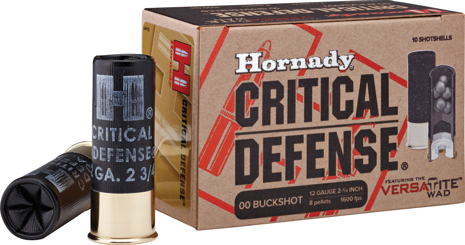 Hornady 86240 Critical Defense  12 Gauge 2.75″ 00 Buck Shot 10 Per Box/ 10 Case