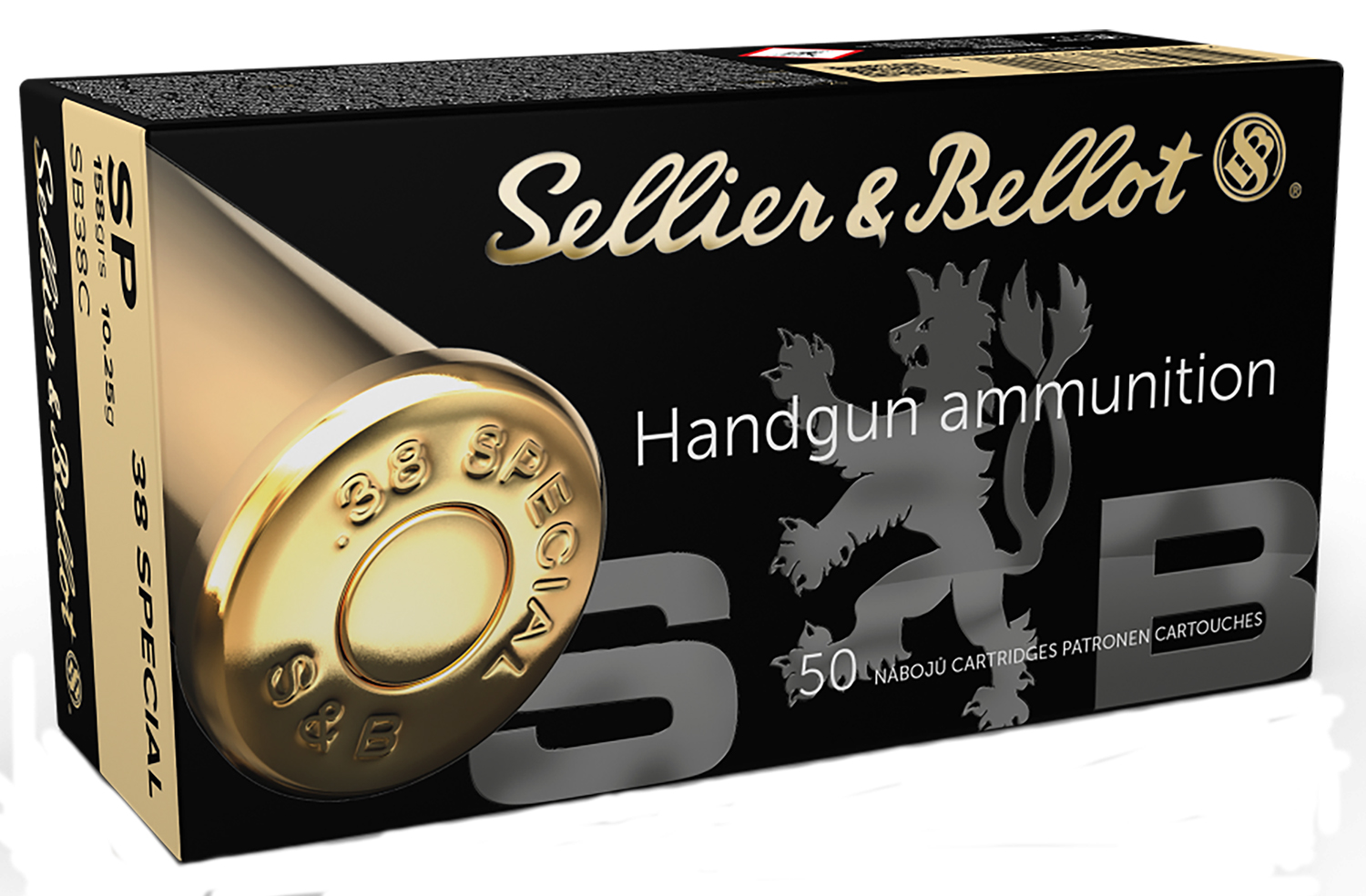 Sellier & Bellot SB38C Handgun  38Special 158gr Soft Point 50 Per Box/20 Case
