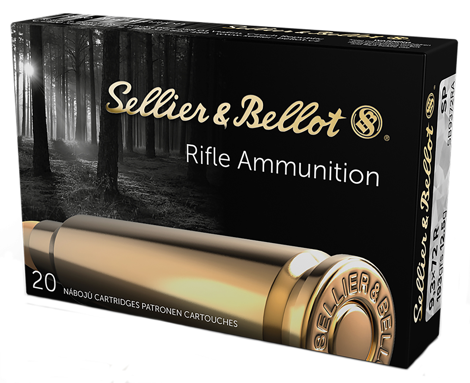 Sellier & Bellot SB9372RA Rifle  9.3mmx72R 193gr Soft Point 20 Per Box/20 Case