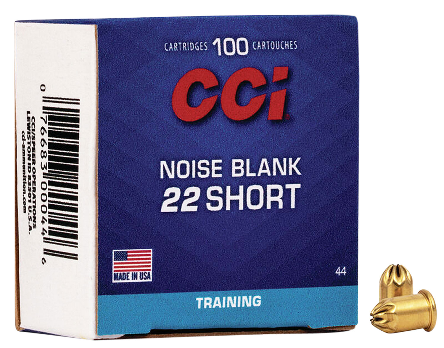 CCI 0044 Noise Blanks  22Short 100 Per Box/50 Case