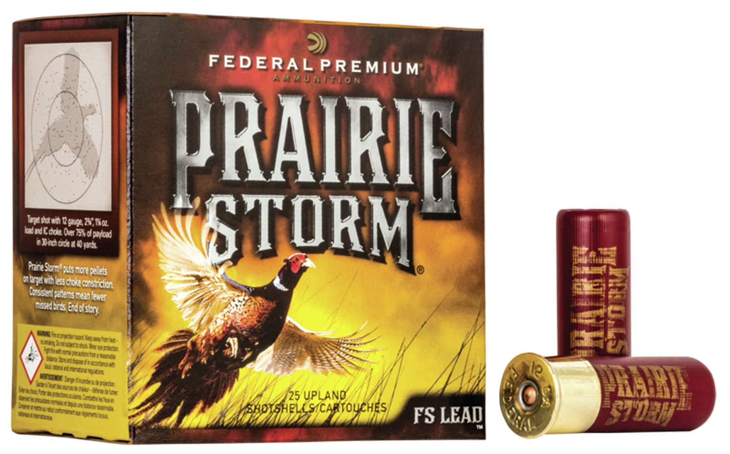 Federal PFX129FS5 Premium Prairie Storm FS 12Gauge 3″ 1 5/8oz 5Shot 25 Per Box/10 Case