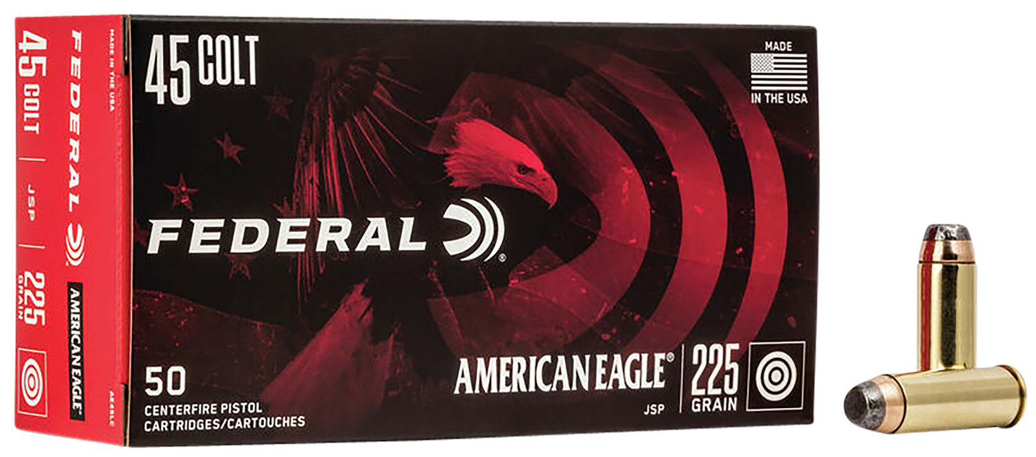 Federal AE45LC American Eagle Handgun 45Colt 225gr Jacketed Soft Point 50 Per Box/20 Case