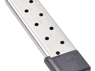 CMC Products 12150 Power Mag Plus 10rd 45 ACP Fits 1911 Government Stainless Steel w/ Black Base Pad