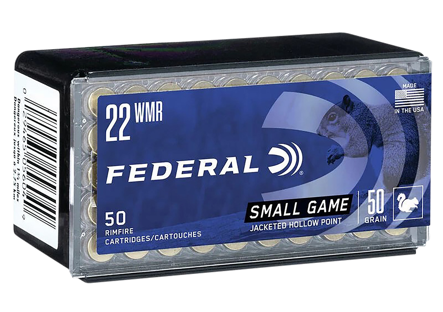 Federal 757 Small Game & Target  22WMR 50gr Jacketed Hollow Point 50 Per Box/60 Case