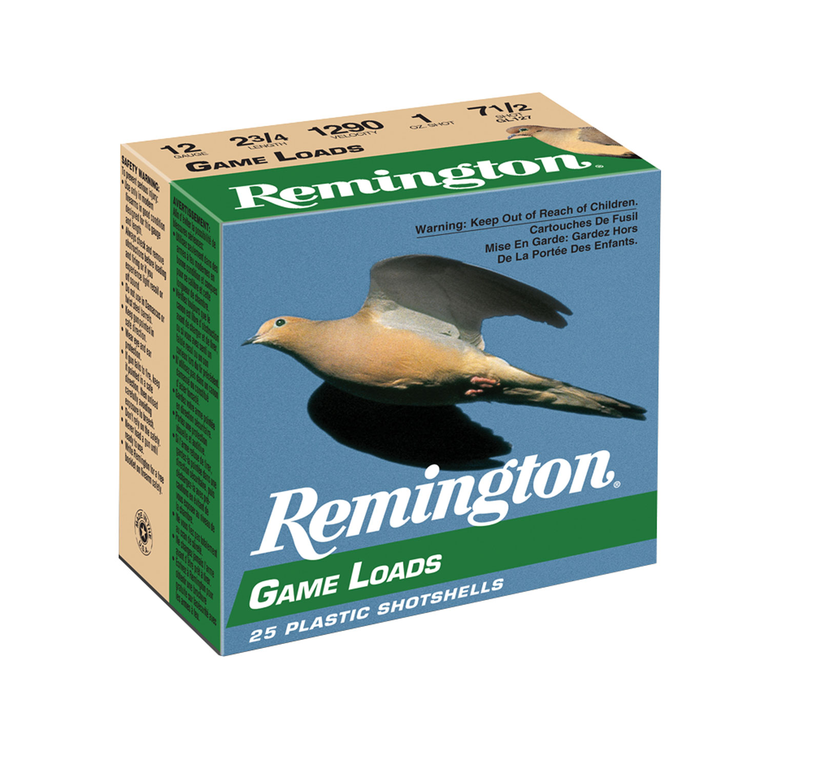 Remington Ammunition 20030 Game Load  12Gauge 2.75″ 1oz 7.5Shot 25 Per Box/10 Case