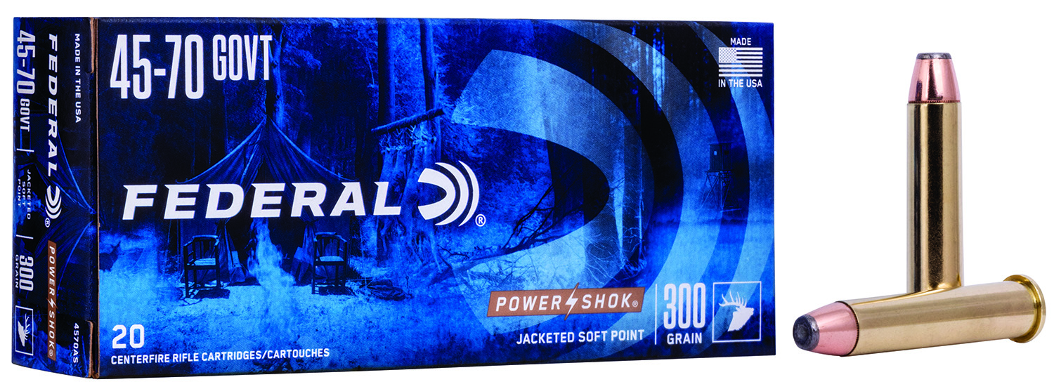 Federal 4570AS Power-Shok  45-70Gov 300gr Jacketed Soft Point 20 Per Box/10 Case